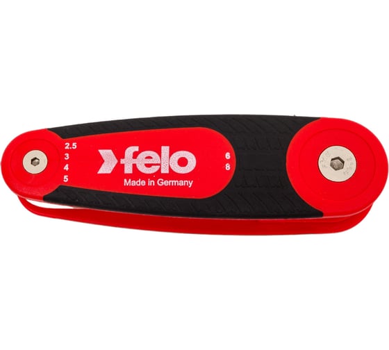 Раскладной набор шестигранных ключей Felo 6шт, HEX 2,5-8,0 34500721