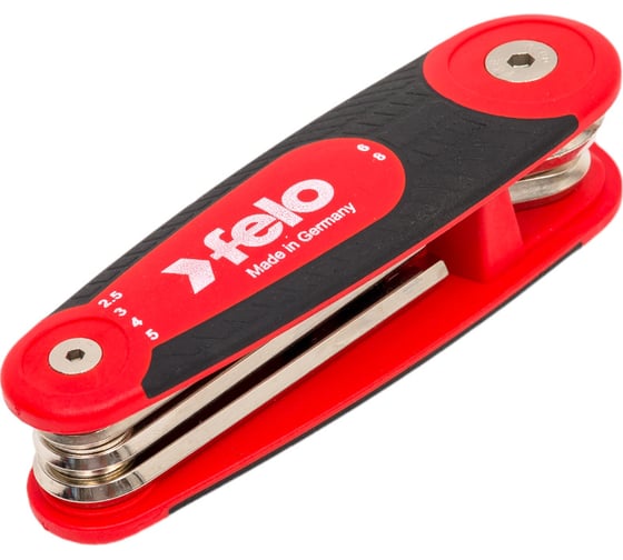 Раскладной набор шестигранных ключей Felo 6шт, HEX 2,5-8,0 34500721