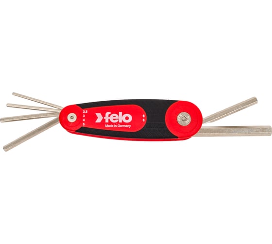 Раскладной набор шестигранных ключей Felo 6шт, HEX 2,5-8,0 34500721