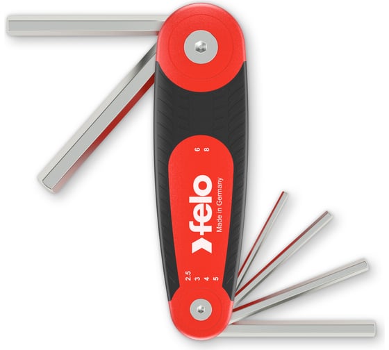Раскладной набор шестигранных ключей Felo 6шт, HEX 2,5-8,0 34500721