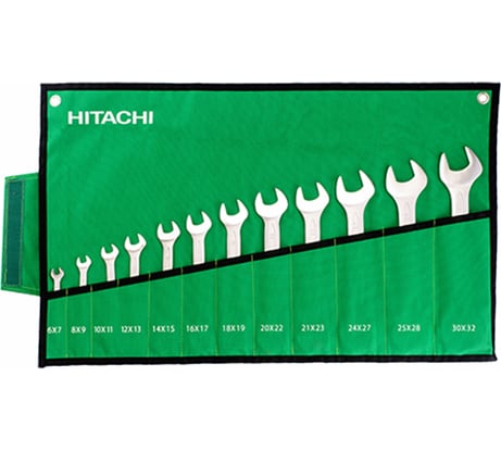 Набор рожковых гаечных ключей 12 предметов Hitachi HTC-774021