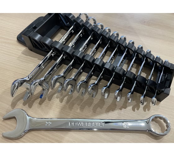 Набор комбинированных гаечных ключей TORGWIN powerbuilt 6, 7, 8, 9, 10, 11, 12, 13, 14, 17, 19, 22 мм, 12 шт. YWT8515R