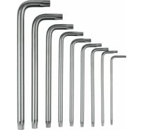 Набор удлиненных имбусовых ключей Denzel Torx-tempered, TT10-50, CRV, 9 шт. 12371