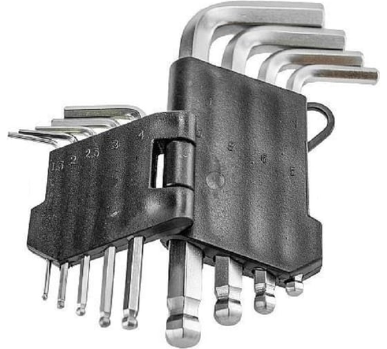 Набор шестигранных ключей TORGWIN HEX 1,5-10 мм, 9 предметов, CrV сталь T238879