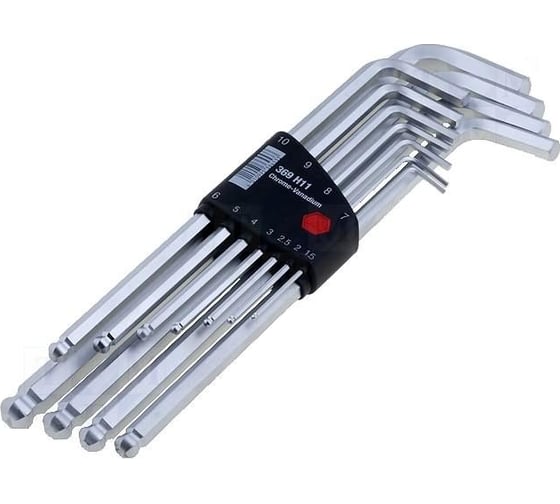 Набор шестигранных ключей 11шт Wiha Compact 369 H11 36453