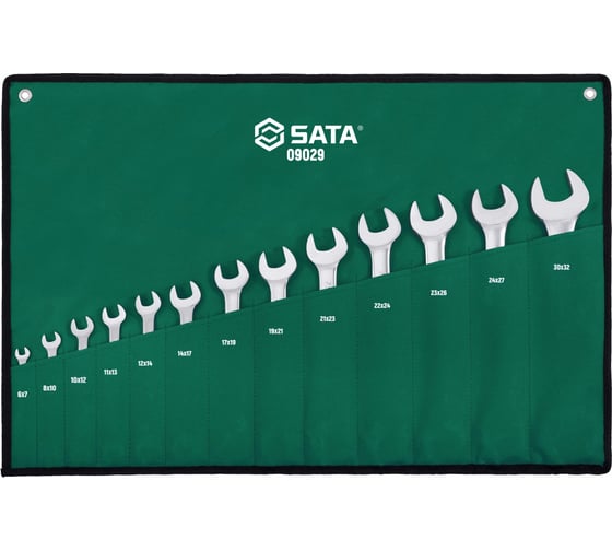 Набор рожковых ключей Sata Metric чехол, 13 предметов S09029 - выгодная .