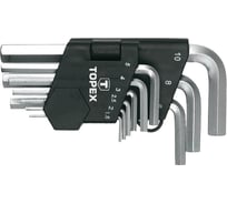 Шестигранные ключи TOPEX 1.5-10 мм, 9 шт. 35D955