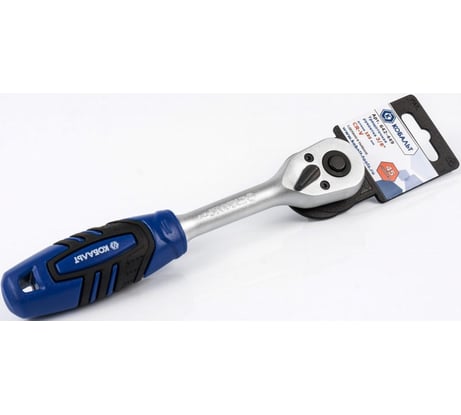 Трещоточная рукоятка 3/8, 195мм, 45зубьев КОБАЛЬТ 642-449