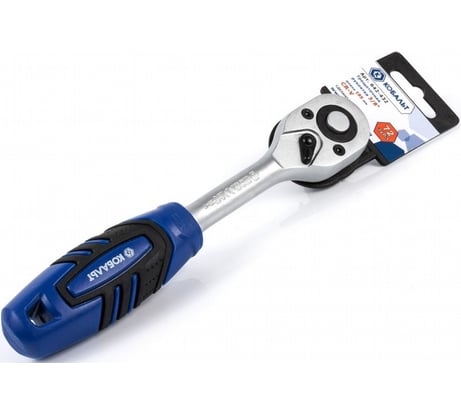 Трещоточная рукоятка 3/8, 195мм, 72зуба КОБАЛЬТ 642-432