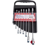 Набор комбинированных трещоточных ключей 8-19мм, 7шт МАСТАК 0213-07H