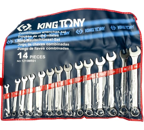 Набор комбинированных ключей KING TONY 8-24 мм 14 предметов 1215MR01