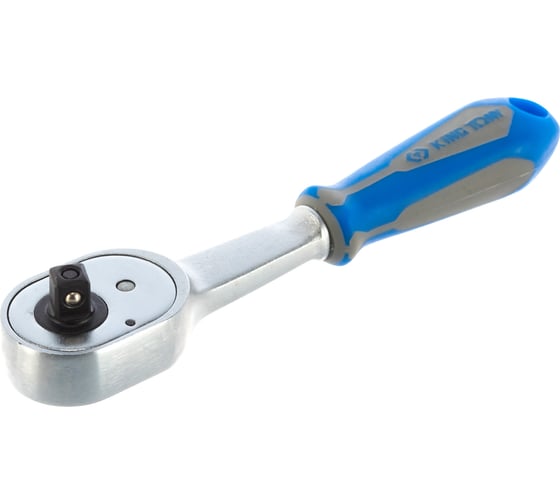 Трещотка KING TONY 1/4", 134 мм, 24 зубца, флажковая с кнопкой, фиксатор 2771-55G