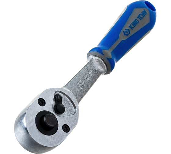 Трещотка KING TONY 1/4", 134 мм, 24 зубца, флажковая с кнопкой, фиксатор 2771-55G