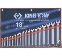 Набор комбинированных ключей 6-24мм, 18шт KING TONY 1218MR01