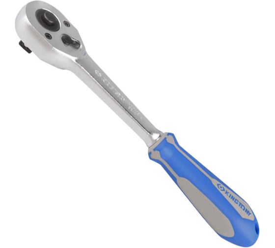 Флажковая трещотка с кнопкой 1/2", 250мм, 32 зубца KING TONY 4771-10GR