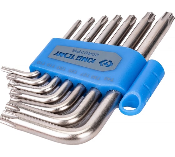 Набор Г-образных ключей TORX KING TONY T10-T40 с отверстием 7 предметов 20407PR