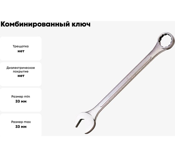 Комбинированный ключ 33мм KING TONY 1071-33