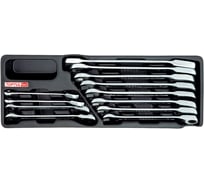 Набор комбинированных трещоточных ключей TOPTUL 8-19 мм, 12 предметов, в ложементе GAAT1205