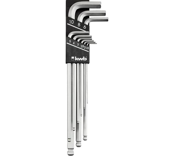 Имбусовые ключи 1.5-10мм, 9шт KWB 1476-00