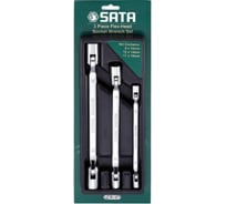Набор ключей с двумя шарнирными торцевыми наконечниками 3шт Sata 09044