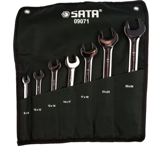 Набор рожковых ключей 7шт Sata 09071