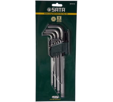 Набор удлинённых шестигранных ключей 9шт Sata 09101A