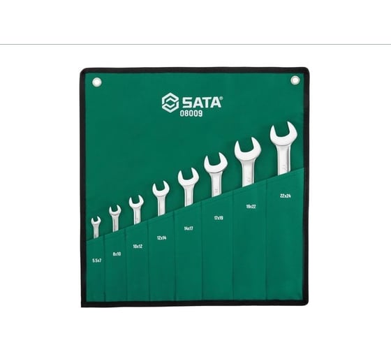 Набор рожковых ключей Sata 8 шт, чехол 8009