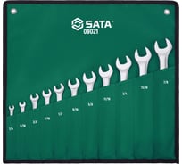 Набор комбинированных ключей Sata дюймовые, 11 шт, чехол 9021