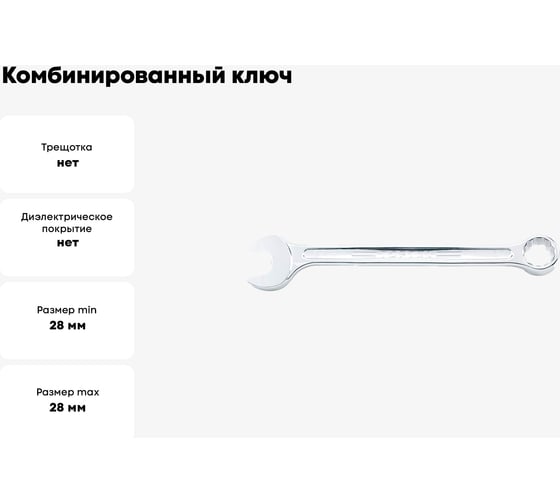 Комбинированный ключ TOPTUL усиленный, 28 мм AAEW2828