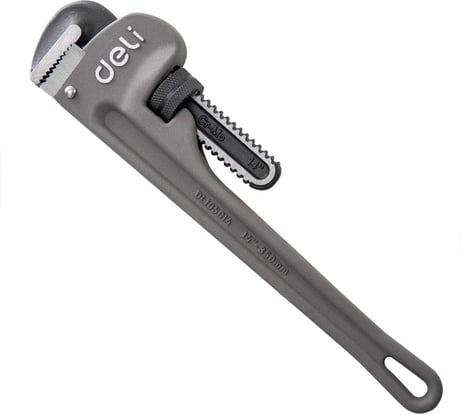 Трубный ключ Стиллсона DELI DL105014 облегченный, 350 мм, ширина захвата 48 мм, алюминиевый сплав + CrMo 114786