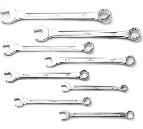 Набор из 8 комбинированных ключей Vira Bright 510108
