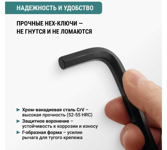 Набор шестигранных ключей набор шестигранников 9шт Vira 303147