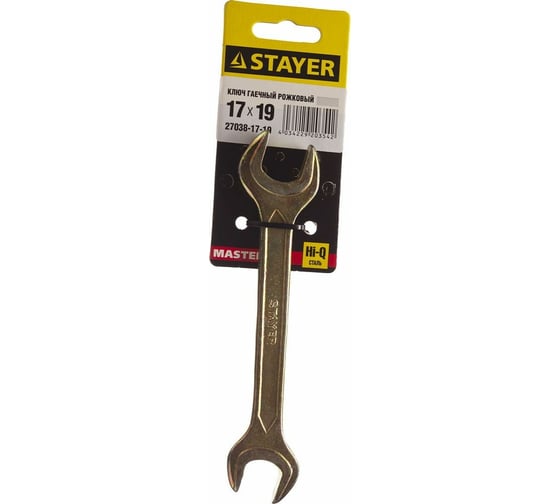 Гаечный рожковый ключ STAYER MASTER 27038-17-19
