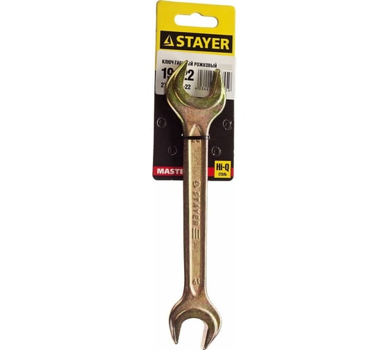 Гаечный рожковый ключ STAYER MASTER 27038-19-22