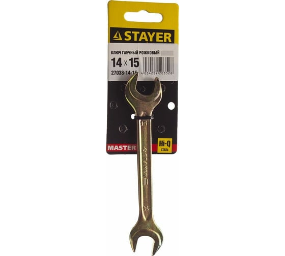 Гаечный рожковый ключ STAYER MASTER 27038-14-15