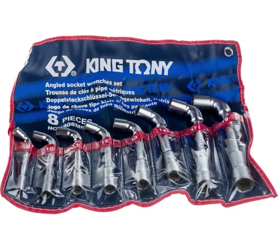 Набор торцевых L-образных ключей KING TONY 8-19 мм 1808MR