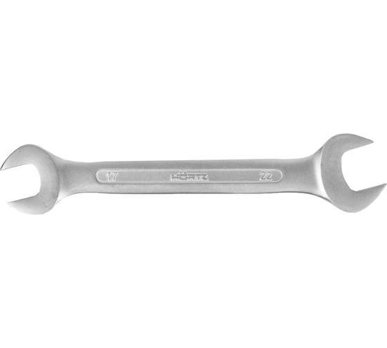Двусторонний гаечный ключ Hortz 17x22 мм, хромированный, HOR 1086380