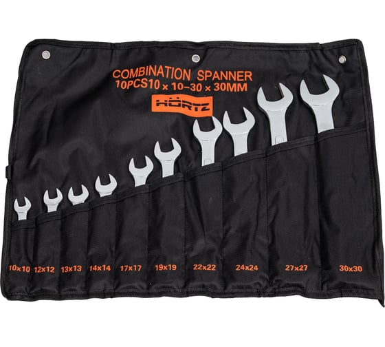 Набор комбинированных ключей HORTZ HOR 10-30, хромированный 1086386