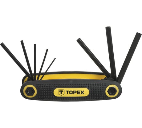 Набор шестигранных ключей TOPEX 1.5-6 мм, 8 шт. 35D958