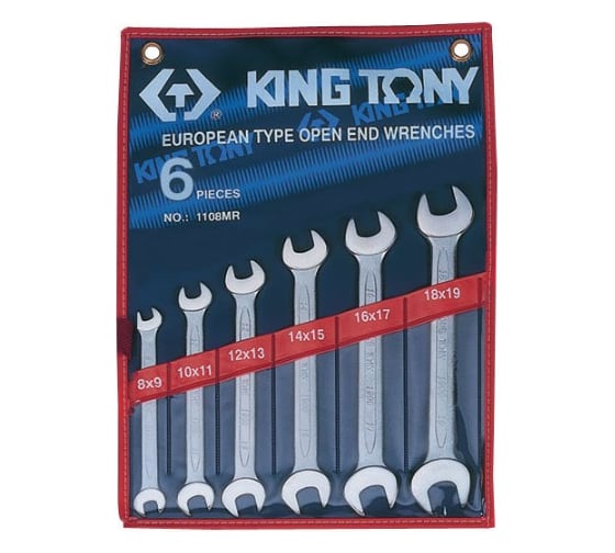 Набор рожковых ключей (6 предметов) KING TONY 1106MR