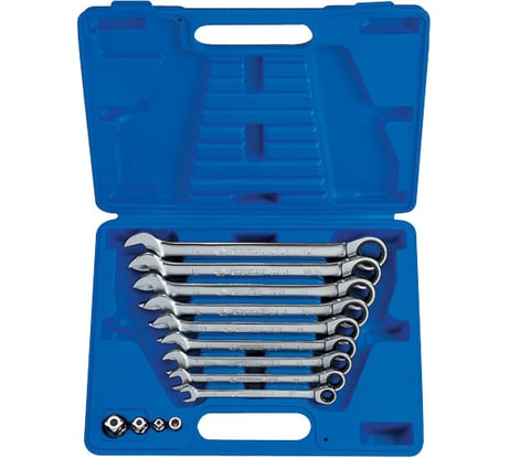 Набор комбинированных трещоточных ключей (8-19мм, 13 предметов) KING TONY 13113MR