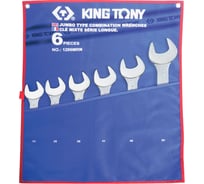 Набор комбинированных ключей (34-50 мм, 6 шт) KING TONY 1296MRN