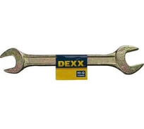 Рожковый гаечный ключ DEXX желтый цинк 10х12мм 27018-10-12
