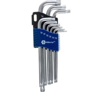 Набор ключей угловых удлиненных Tamper TORX КОБАЛЬТ 020405-09