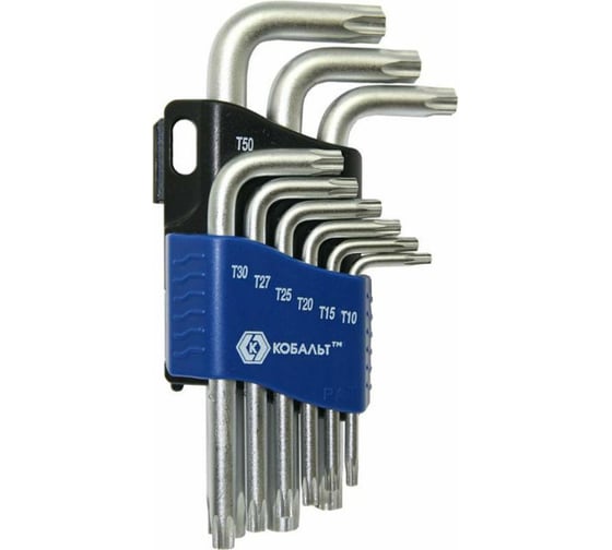 Набор ключей угловых Tamper TORX КОБАЛЬТ 020406-09