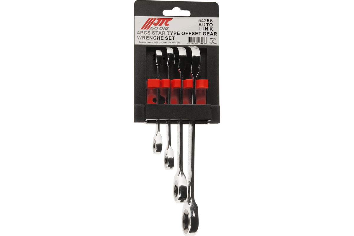 Набор накидных трещоточных ключей торкс 4 шт JTC-5425S - выгодная цена .