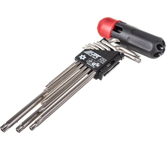 Набор Г-образных ключей TORX T10Н-Т50H 9шт JTC-3924
