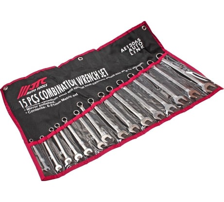 Набор ключей комбинированных JTC 6-21 мм в планшете 15 предметов, AE1206S 694171