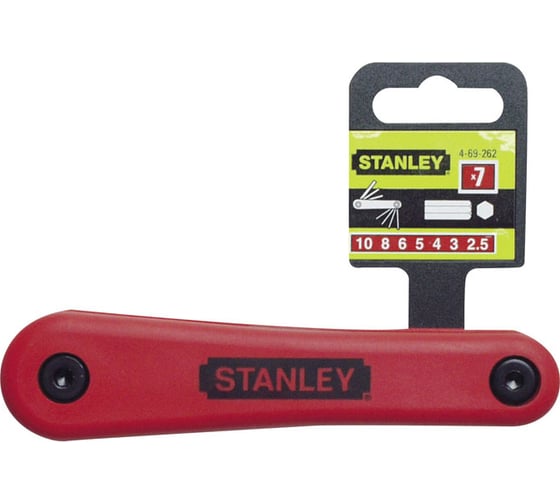 Набор из 7 торцевых шестигранных ключей Stanley 2,5-10мм 4-69-262