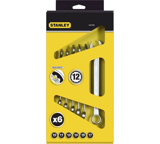 Набор из 6 комбинированных ключей Stanley 4-87-053